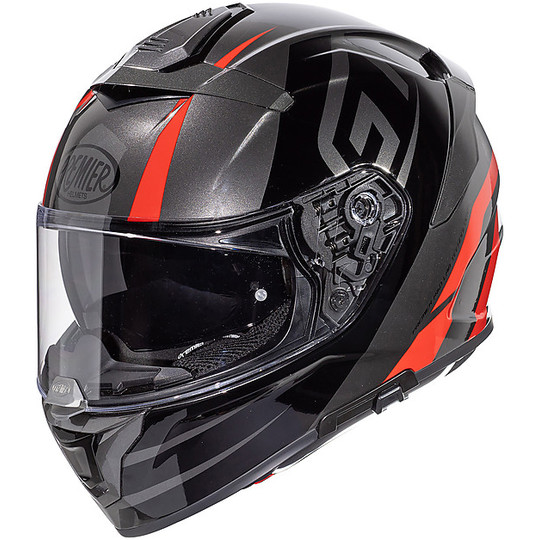 Casco Moto CGM GLOBO Sport Grigio Giallo Fluo Visiera Sagomata - ALFAMOTO