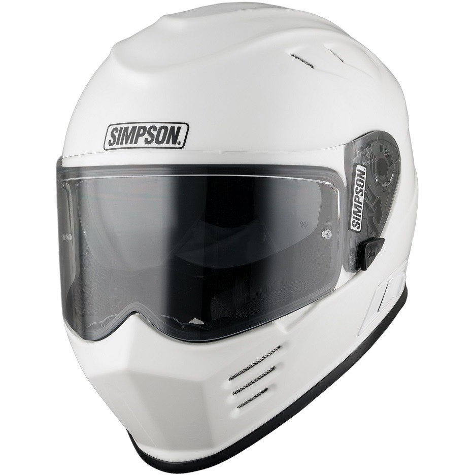 Casco Moto Simpson Venom Bianco Lucido Doppia Visiera - ALFAMOTO