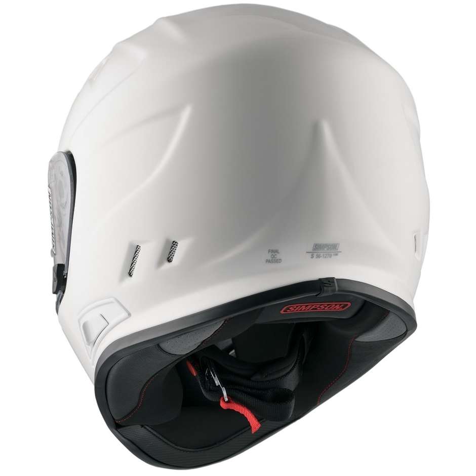 Casco Moto Simpson Venom Bianco Lucido Doppia Visiera - ALFAMOTO