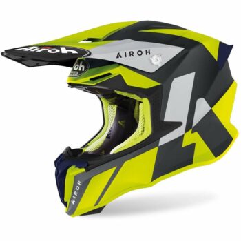 Casco Integrale ON-Off Moto Touring Airoh COMMANDER Carbon Giallo Lucido  Vendita Online 